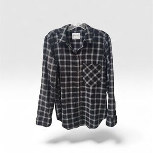 Abercrombie & Fitch Black and White Checkered Shirt